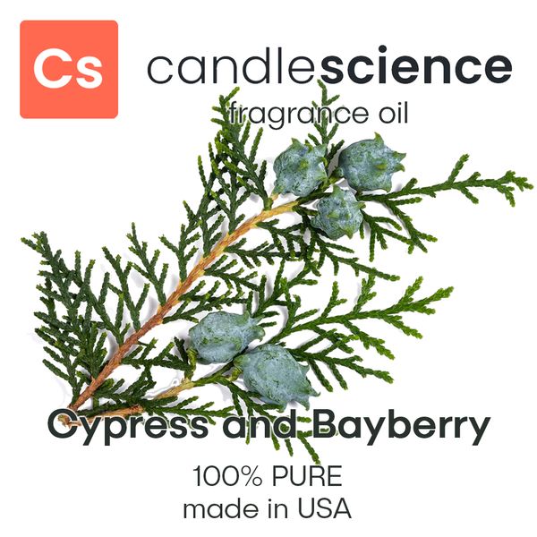 Аромамасло CandleScience - Cypress and Bayberry (Кипарис и Байберри), 5 мл CS018