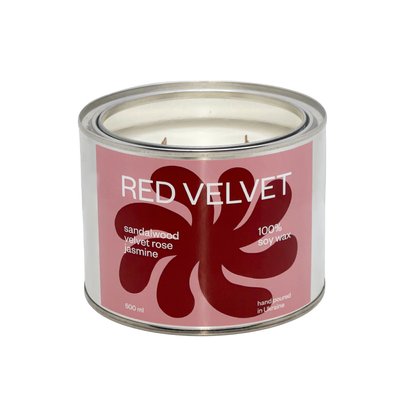 Ароматическая свеча Red Velvet (Роза, сандаловое дерево), 500 мл RR013