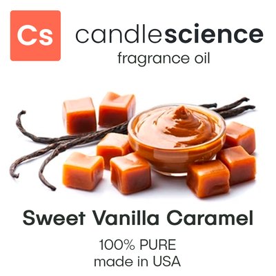 Аромамасло CandleScience - Sweet Vanilla Caramel (Сладкая ваниль и карамель), 5 мл CS060