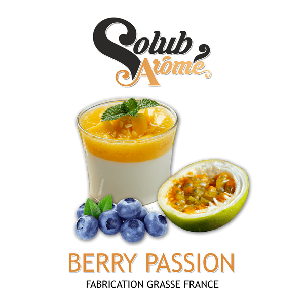 Ароматизатор Solub Arome - Berry Passion (Солодкий та освіжаючий смак чорниці та маракуї, з легким вершковим смаком), 50 мл SA009