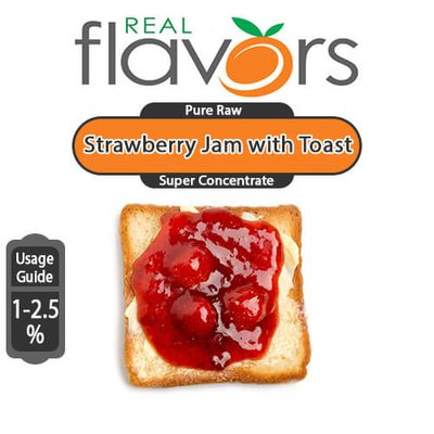 Ароматизатор Real Flavors - Strawberry Jam with Toast (Клубничный джем с тостами), 30 мл RF048-30