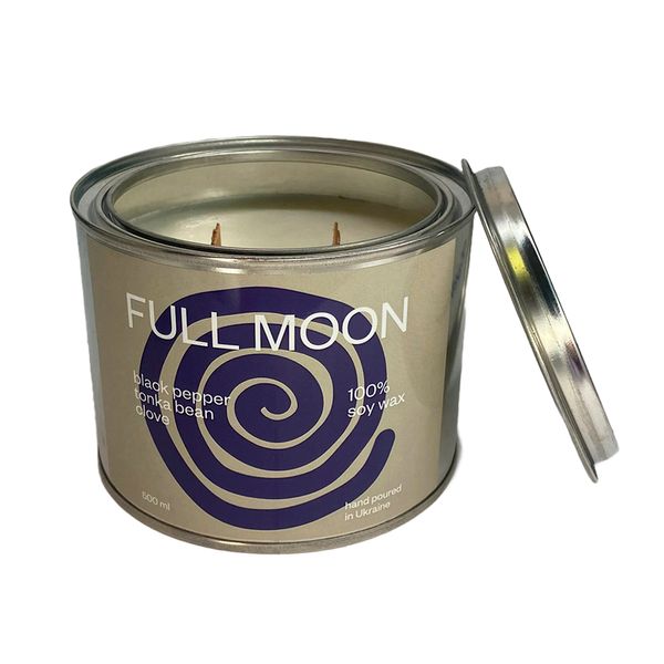 Ароматическая свеча Full Moon (Черный перец, бобы тонка, гвоздика), 500 мл RR007