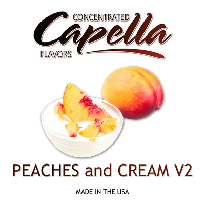Ароматизатор Capella - Peaches and Cream v2 (Персики с Кремом), 5 мл CP123