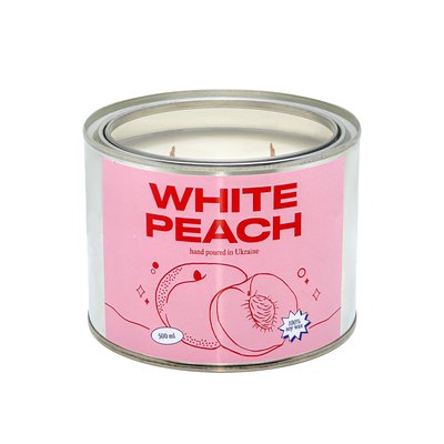 Ароматическая свеча White Peach (Белый персик), 500 мл RR019